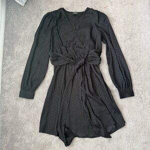 Elegant Black Wrap Dress